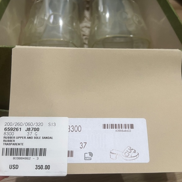 GUCCI CLEAR JELLY MULES - Picture 5 of 5